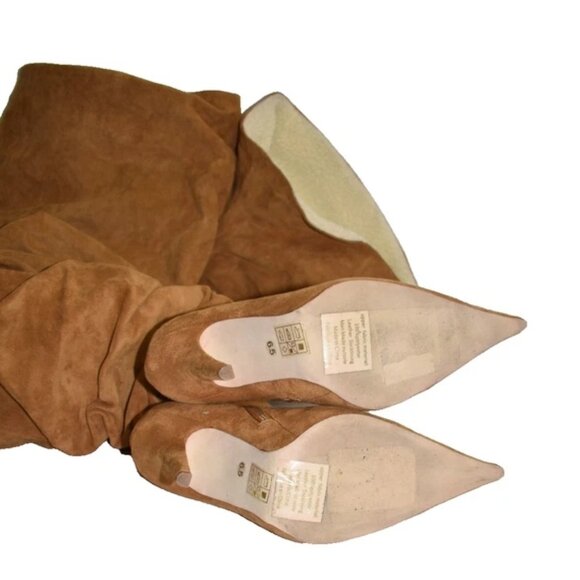 $350 JEFFREY CAMPBELL Igloo Slouchy Thigh High Boot SHEARLING BROWN 6.5 (MG17) - Picture 6 of 6